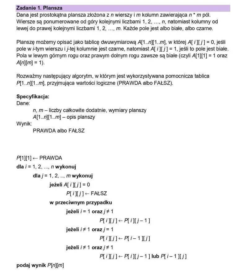 Części egzaminu maturalnego z informatyki