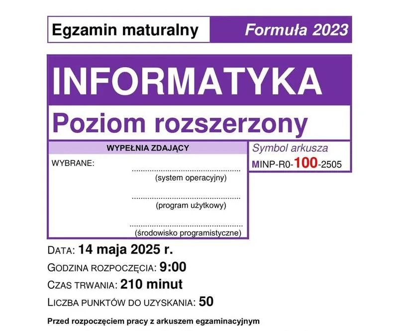 Przygotowanie do matury z informatyki pod kątem czasu